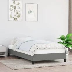 vidaXL Sengeramme uden madras Mørkegrå 80x200 cm Stof