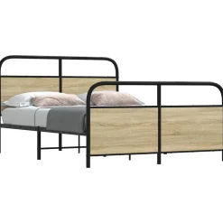 vidaXL sengeramme uden madras 137x190 cm sonoma-eg