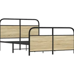 vidaXL sengeramme uden madras 137x190 cm sonoma-eg
