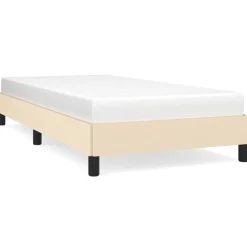 vidaXL sengeramme uden madras 80x200 cm stof cremefarvet