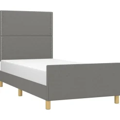 vidaXL Sengeramme uden madras Mørkegrå 80x200 cm Stof
