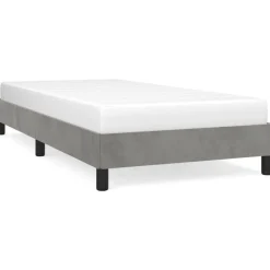 vidaXL Sengeramme uden madras Lysegrå 80x200 cm Fløjl