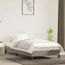 vidaXL Sengeramme uden madras Lysegrå 80x200 cm Fløjl