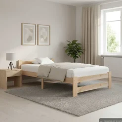 vidaXL sengeramme uden madras massivt fyrretræ 90x200 cm