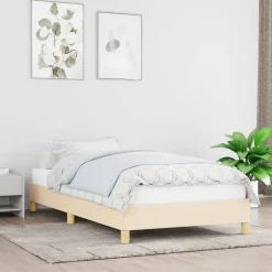 vidaXL sengeramme uden madras 80x200 cm stof cremefarvet