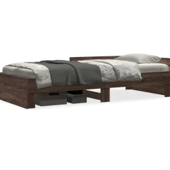 vidaXL sengeramme 100x200 cm uden madras konstrueret træ brunt eg