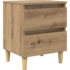 vidaXL Sengeskab Artisan Egetræ 40 x 35 x 50 cm Konstrueret træ