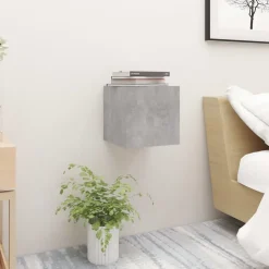 vidaXL sengeskab 30,5x30x30 cm konstrueret træ betongrå