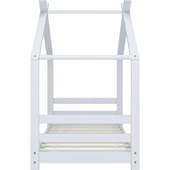 vidaXL sengestel til børneseng 70x140 cm massivt fyrretræ hvid