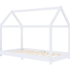 vidaXL sengestel til børneseng 70 x 140 cm massivt fyrretræ hvid
