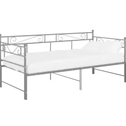vidaXL sengestel til udtræksseng 90x200 cm metal grå