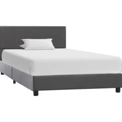 vidaXL sengestel 90x200 cm kunstlæder grå