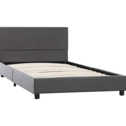 vidaXL sengestel 90x200 cm kunstlæder grå