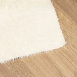 vidaXL shaggy gulvtæppe NAVARRA 60x100 cm høje luv cremefarvet