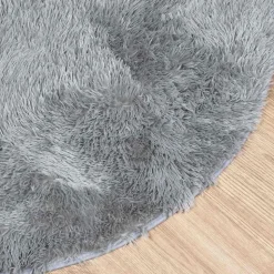 vidaXL shaggy gulvtæppe NAVARRA 100x100 cm høje luv polyester lysegrå