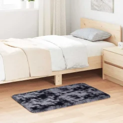 vidaXL shaggy gulvtæppe NAVARRA 60x100 cm høje luv polyester mørkegrå