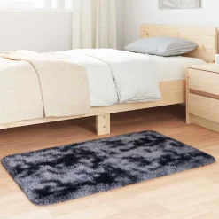 vidaXL shaggy gulvtæppe NAVARRA 60x100 cm høje luv polyester mørkegrå
