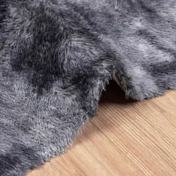 vidaXL shaggy gulvtæppe NAVARRA 60x100 cm høje luv polyester mørkegrå