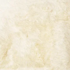 vidaXL shaggy gulvtæppe NAVARRA 100x100 cm høje luv cremefarvet