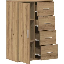 vidaXL Sideboard Artisan Egetræ 60 x 31 x 84 cm Konstrueret træ