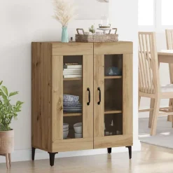 vidaXL Sideboard Artisan Egetræ 69,5 x 34 x 90 cm