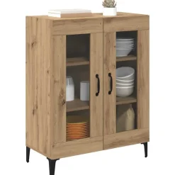 vidaXL Sideboard Artisan Egetræ 69,5 x 34 x 90 cm