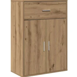 vidaXL Sideboard Artisan Egetræ 60 x 30 x 84 cm Konstrueret træ