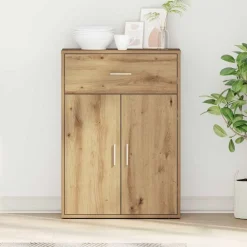 vidaXL Sideboard Artisan Egetræ 60 x 30 x 84 cm Konstrueret træ