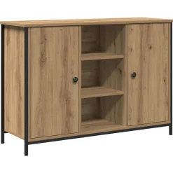 vidaXL Sideboard Artisan Egetræ 100 x 35 x 70 cm