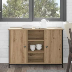 vidaXL Sideboard Artisan Egetræ 100 x 35 x 70 cm