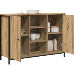 vidaXL Sideboard Artisan Egetræ 100 x 35 x 70 cm