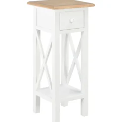 vidaXL sidebord 27 x 27 x 65,5 cm træ hvid