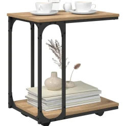 vidaXL Sidebord Artisan Egetræ 50 x 35 x 55.5 cm Konstrueret træ