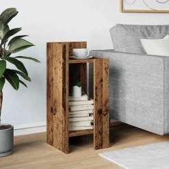 vidaXL sidebord med hylde gammelt træ 25,5x27x60 cm