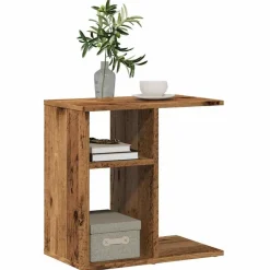 vidaXL sidebord 50x30x50 cm konstrueret træ antikt træ