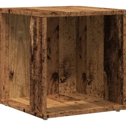 vidaXL sidebord 33x33x34 cm konstrueret træ antikt eg