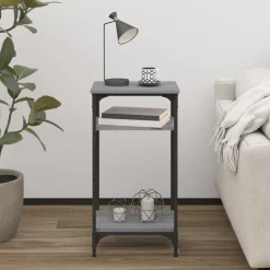 vidaXL sidebord 40x30x75 cm konstrueret træ grå sonoma-eg
