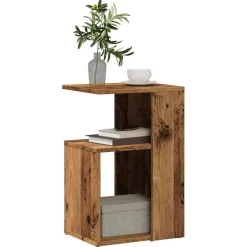 vidaXL sidebord 36x30x56 cm konstrueret træ antikt træ