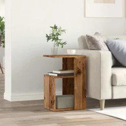vidaXL sidebord 36x30x56 cm konstrueret træ antikt træ