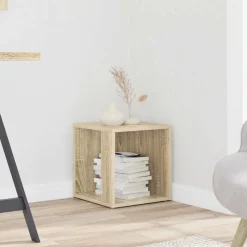 vidaXL sidebord 33x33x34,5 cm konstrueret træ sonoma-eg