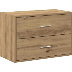 vidaXL skab med 2 skuffer 60x31x40 cm konstrueret træ egetræsfarvet