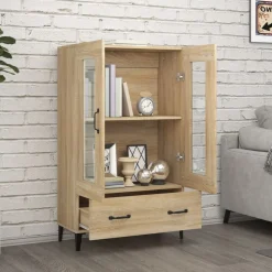vidaXL skab 70x31x115 cm konstrueret træ sonoma-eg