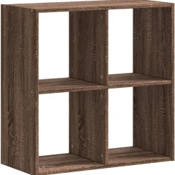 vidaXL skab 68,5x32x68,5 cm konstrueret træ brun egetræsfarve
