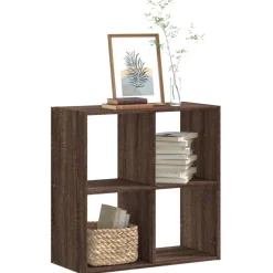 vidaXL skab 68,5x32x68,5 cm konstrueret træ brun egetræsfarve