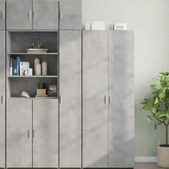 vidaXL skab 30x42,5x225 cm smalt konstrueret træ betongrå
