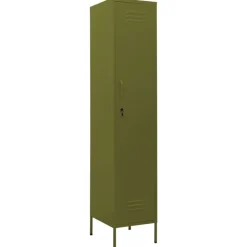 vidaXL skab 35x46x180 cm stål olivengrøn