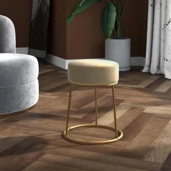 vidaXL skammel fløjl mørkegrå