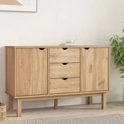 vidaXL skænk OTTA 113,5x43x73 cm massivt fyrretræ
