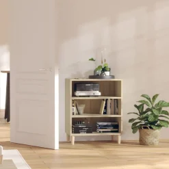 vidaXL skænk 57x35x70 cm konstrueret træ sonoma-eg