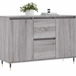 vidaXL skænk 101,5x35x70 cm konstrueret træ grå sonoma-eg